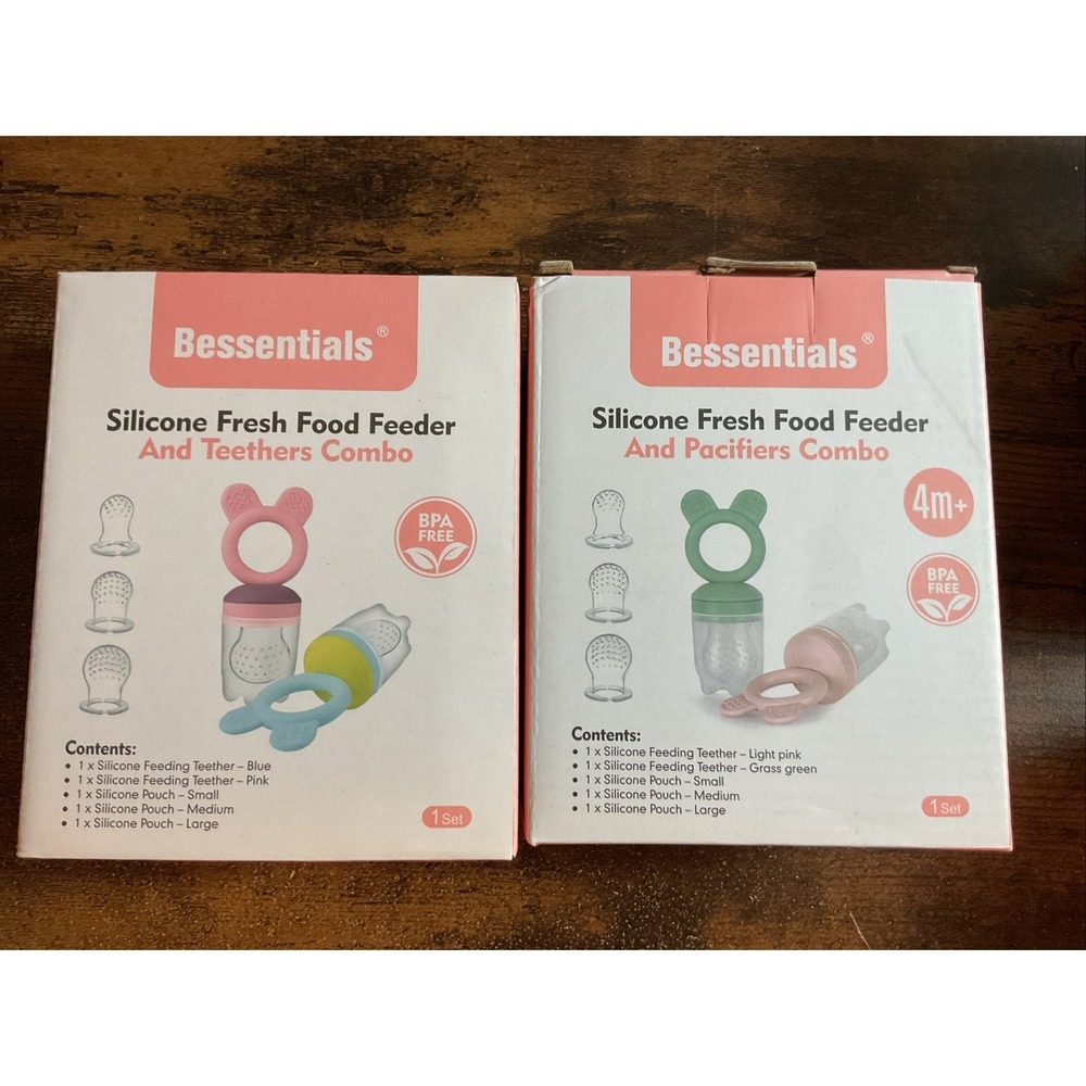 Bessentials Silicone Fresh Food Feeder Pacifier Teether‎ Combo 4 Months+